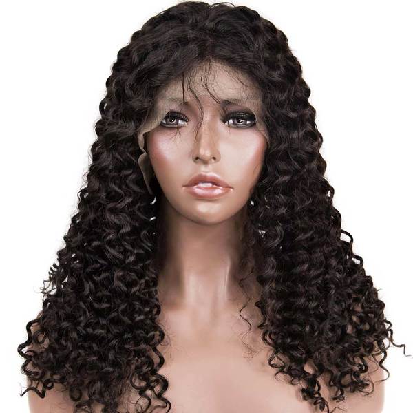 AVERA Virgin Hair Curly Lace Front Wig Water Wave