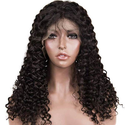 AVERA Virgin Hair Curly Lace Front Wig Water Wave