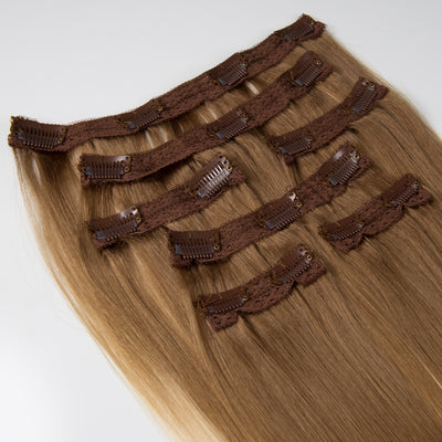 AVERA #8/60 Brown Blonde Ombre Clip-In Hair Extension